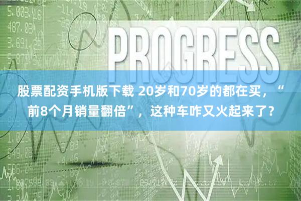 股票配资手机版下载 20岁和70岁的都在买，“前8个月销量翻倍”，这种车咋又火起来了？