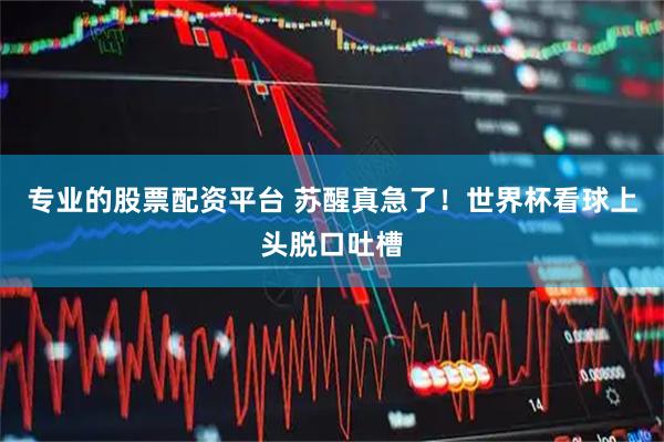 专业的股票配资平台 苏醒真急了！世界杯看球上头脱口吐槽